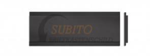 Briefkastenschild Givel 80 x 25 Alu schwarz